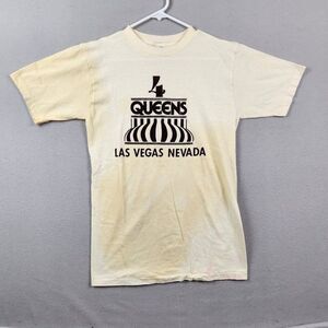 Vintage 4 Queens Casino/ Hotel Las Vegas Nevada Shirt M Stained Thrashed
